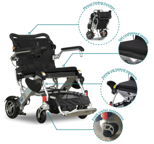 Companion 115 Travel Folding Electric Wheelchair Out And About